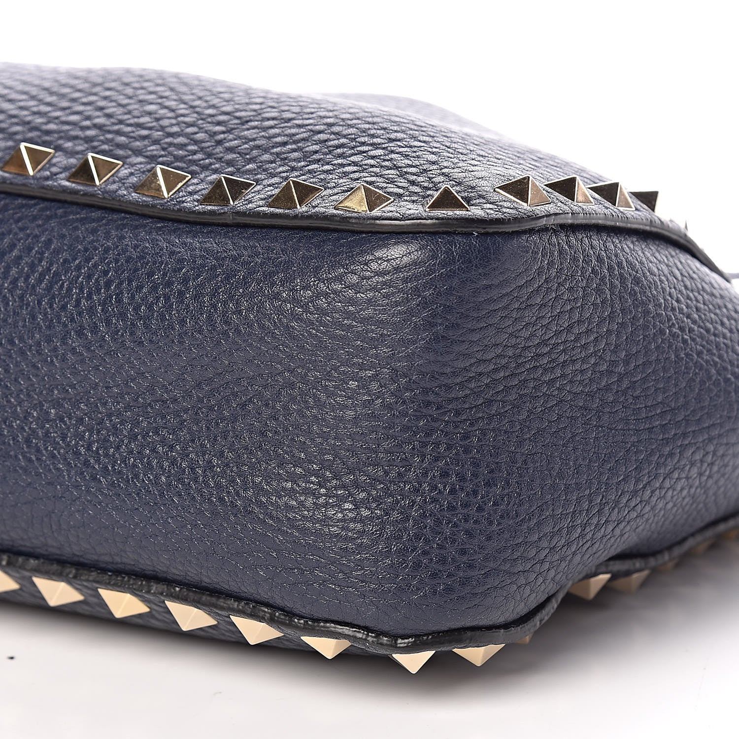Valentino Garavani Pebbled Calfskin Small Rockstud Flip-Lock Messenger Bag Marine 10 of 10