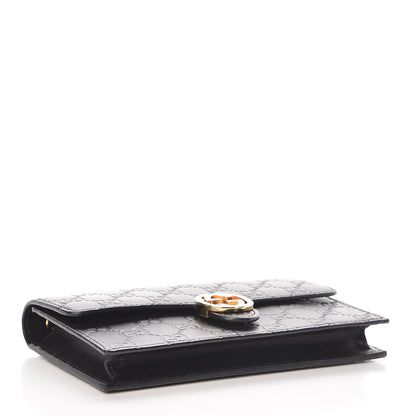 Gucci Guccissima Icon Chain Wallet Black 4 of 10