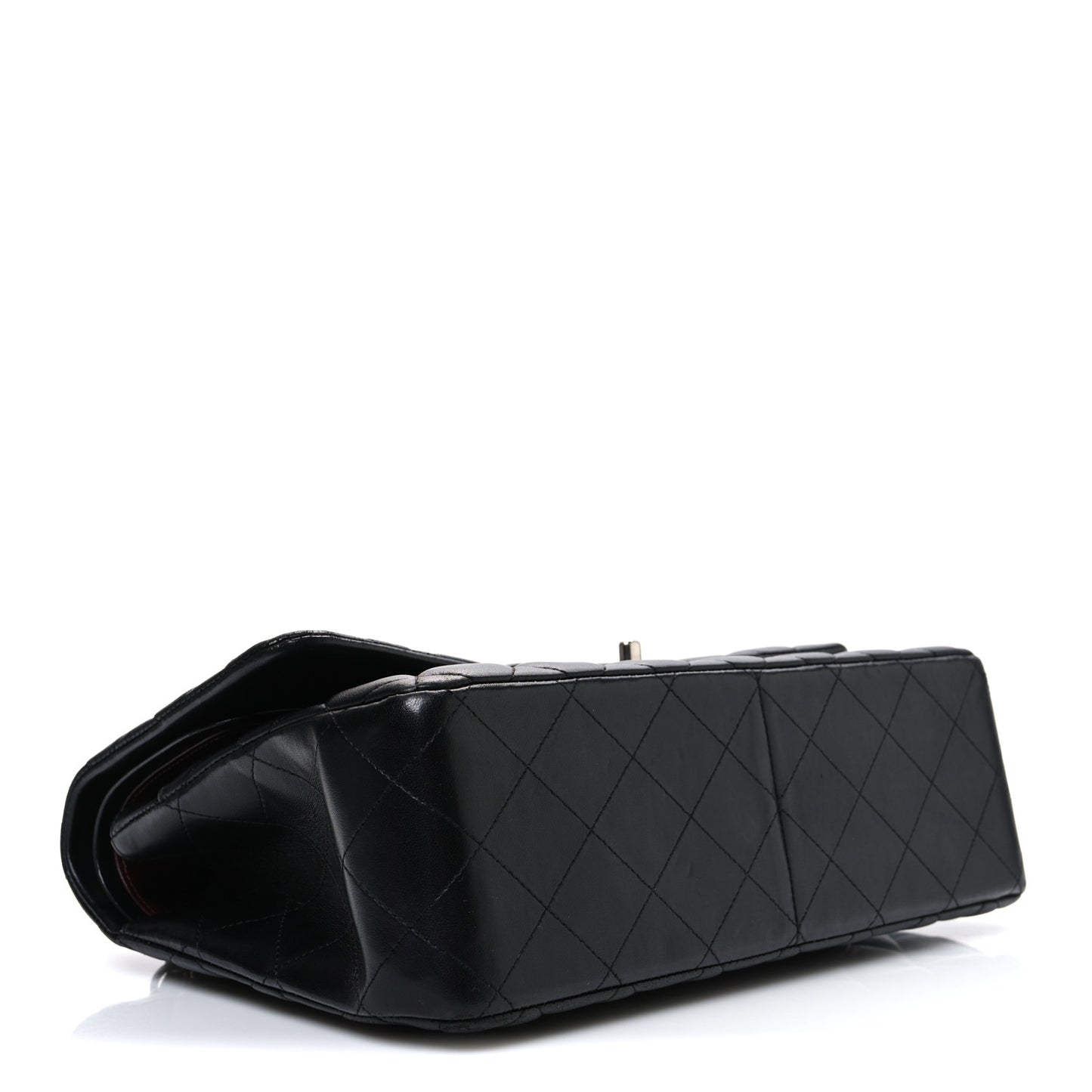 Lambskin Quilted Jumbo Double Flap Black