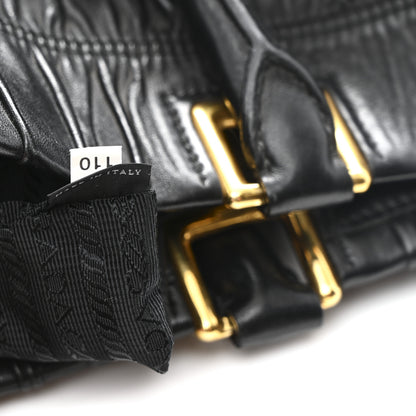 Prada Nappa Gaufre Top Handle Satchel Black 8 of 11