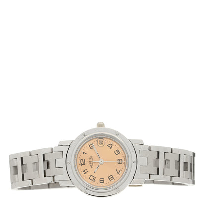 Hermes Stainless Steel 24mm Clipper Quartz Watch Pink 2 of 4
