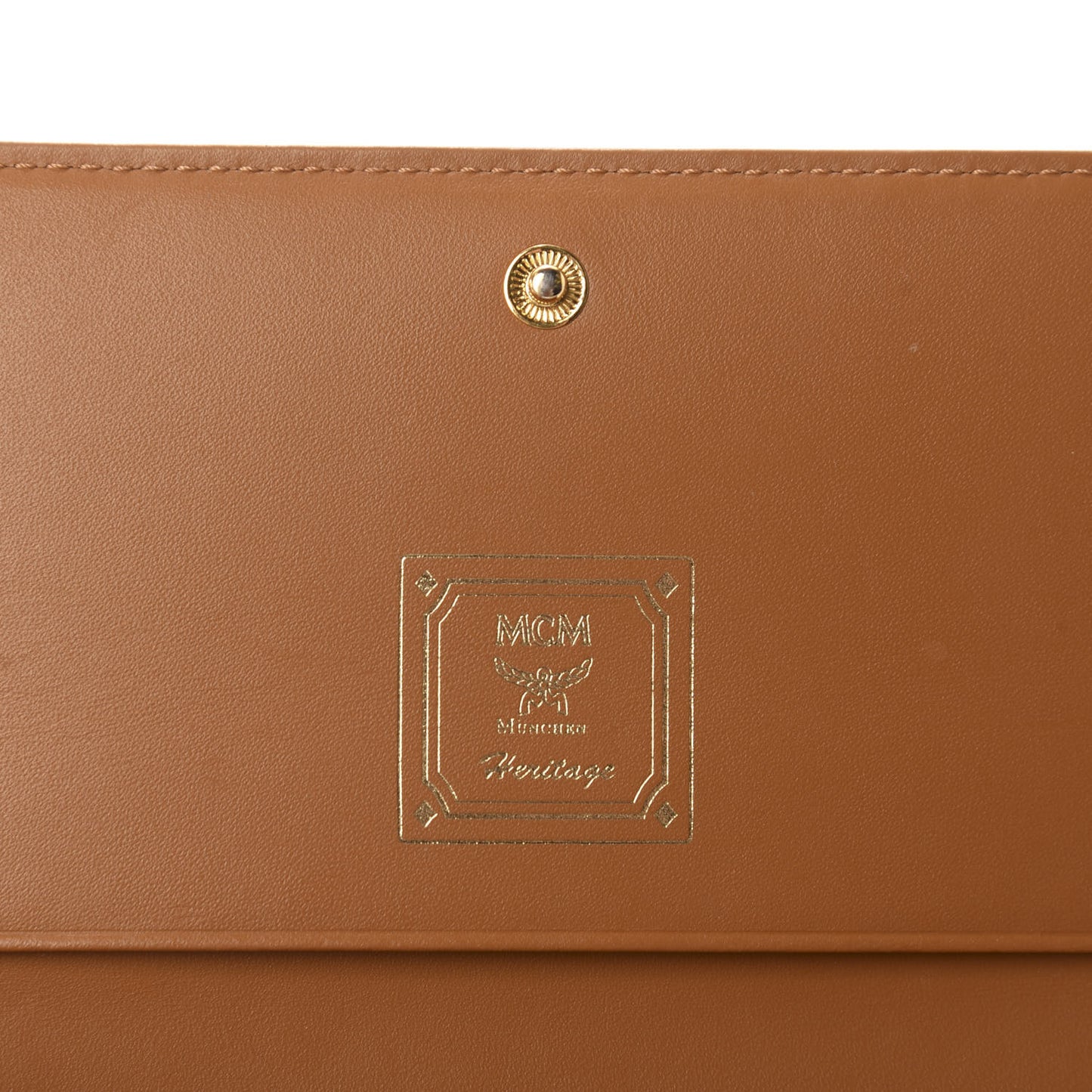 Visetos Heritage Large Trifold Flap Wallet Cognac