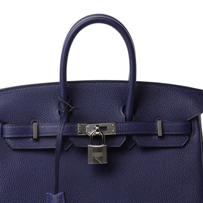 Hermes Togo Birkin 25 Bleu Encre 10 of 11