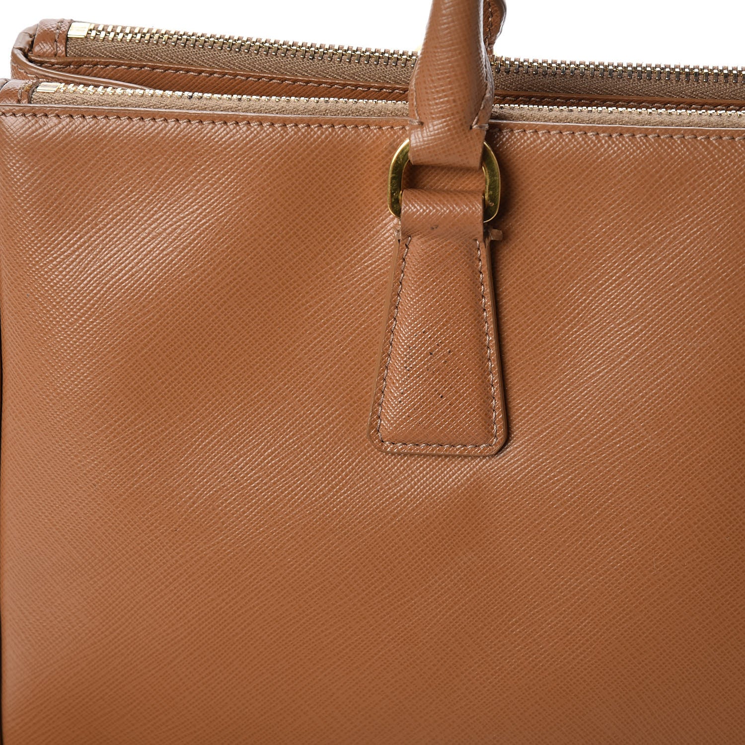 Prada Saffiano Large Galleria Double Zip Tote Caramel 16 of 21