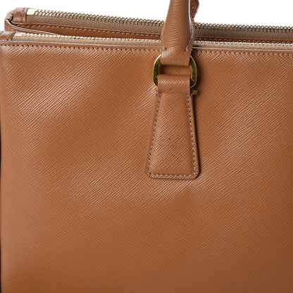 Prada Saffiano Large Galleria Double Zip Tote Caramel 16 of 21