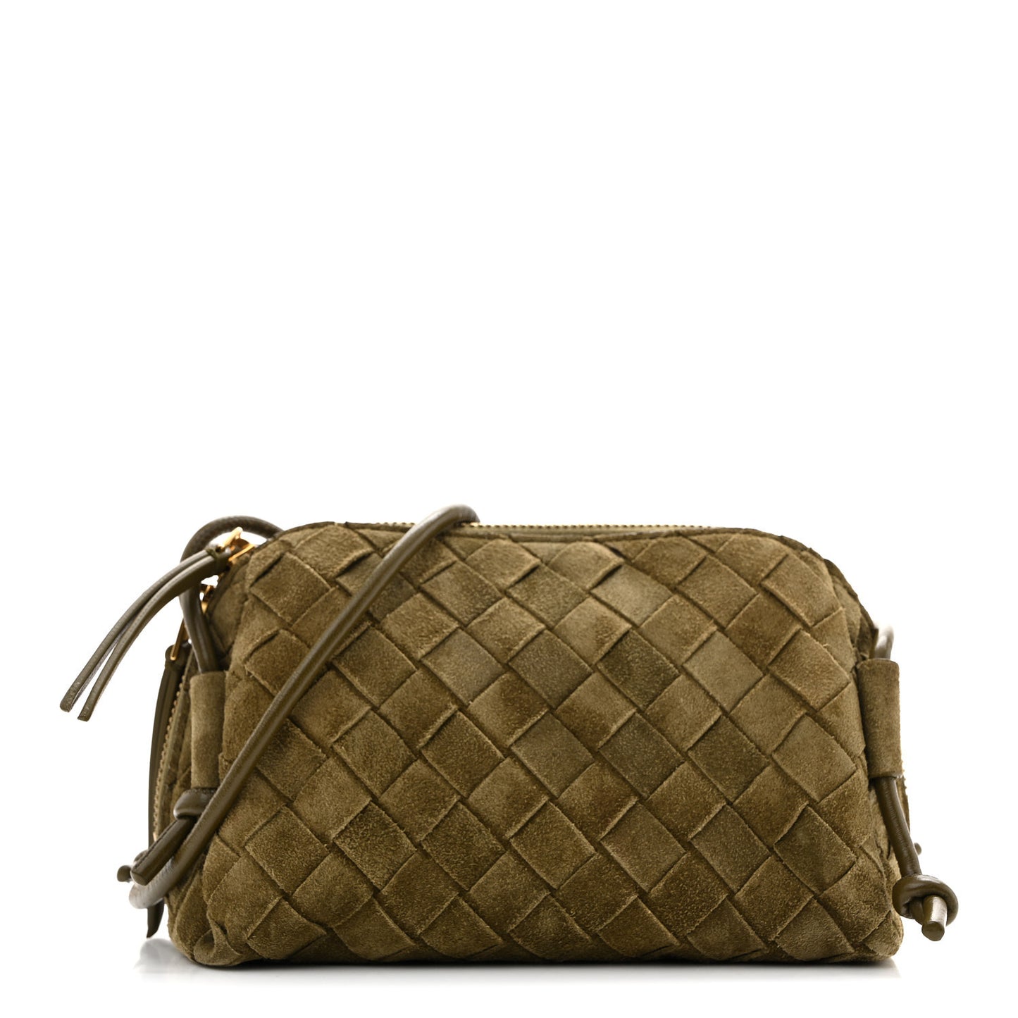 Suede Intrecciato Concert Pouch Mud