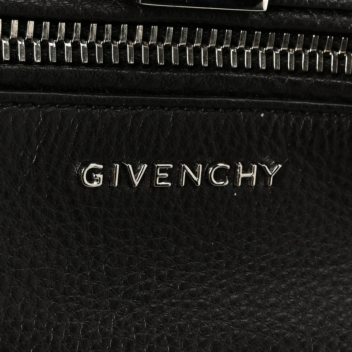 Waxy Grained Calfskin Mini Pandora Pure Flap Bag Black