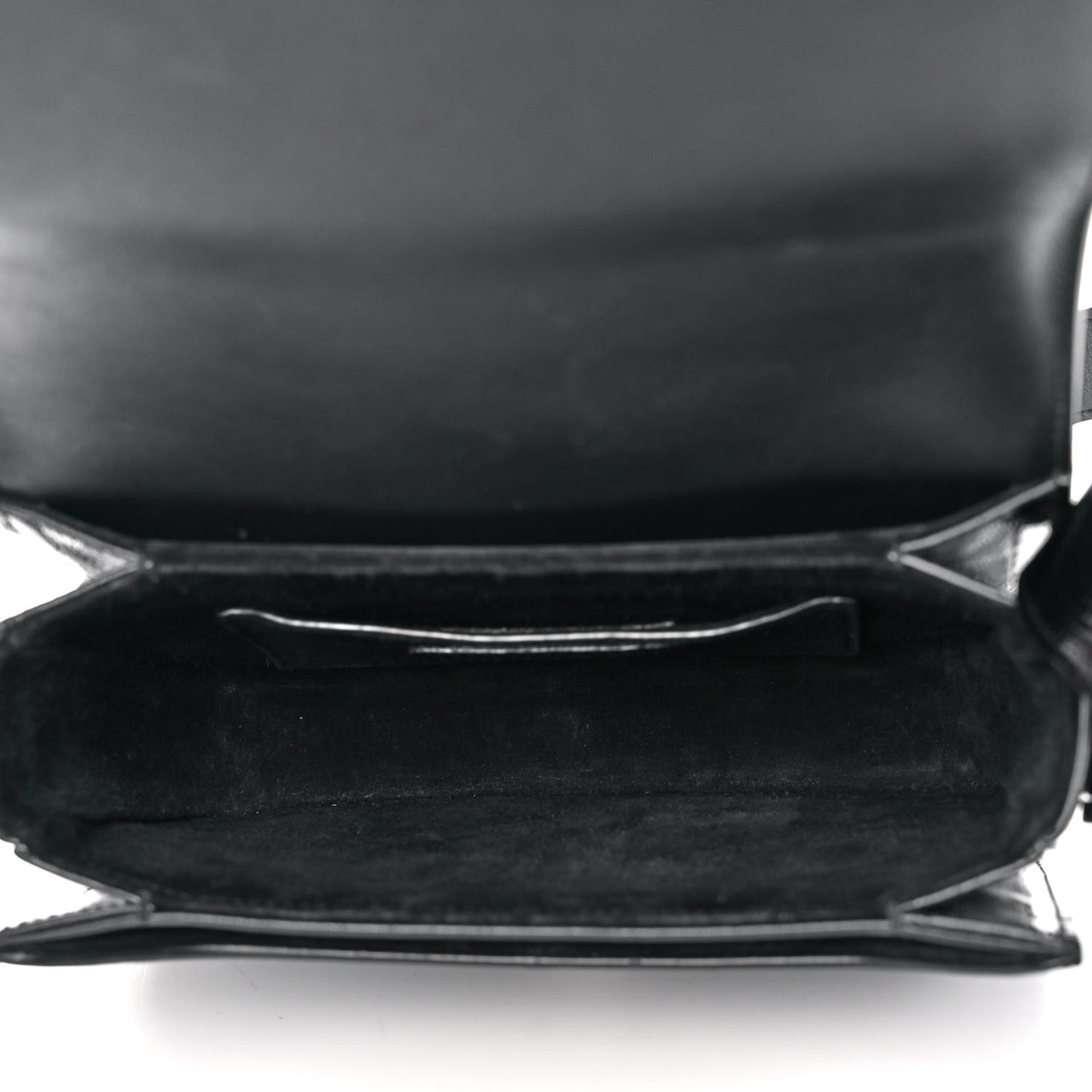 Calfskin Lizard Embossed Le 61 Shoulder Bag Black