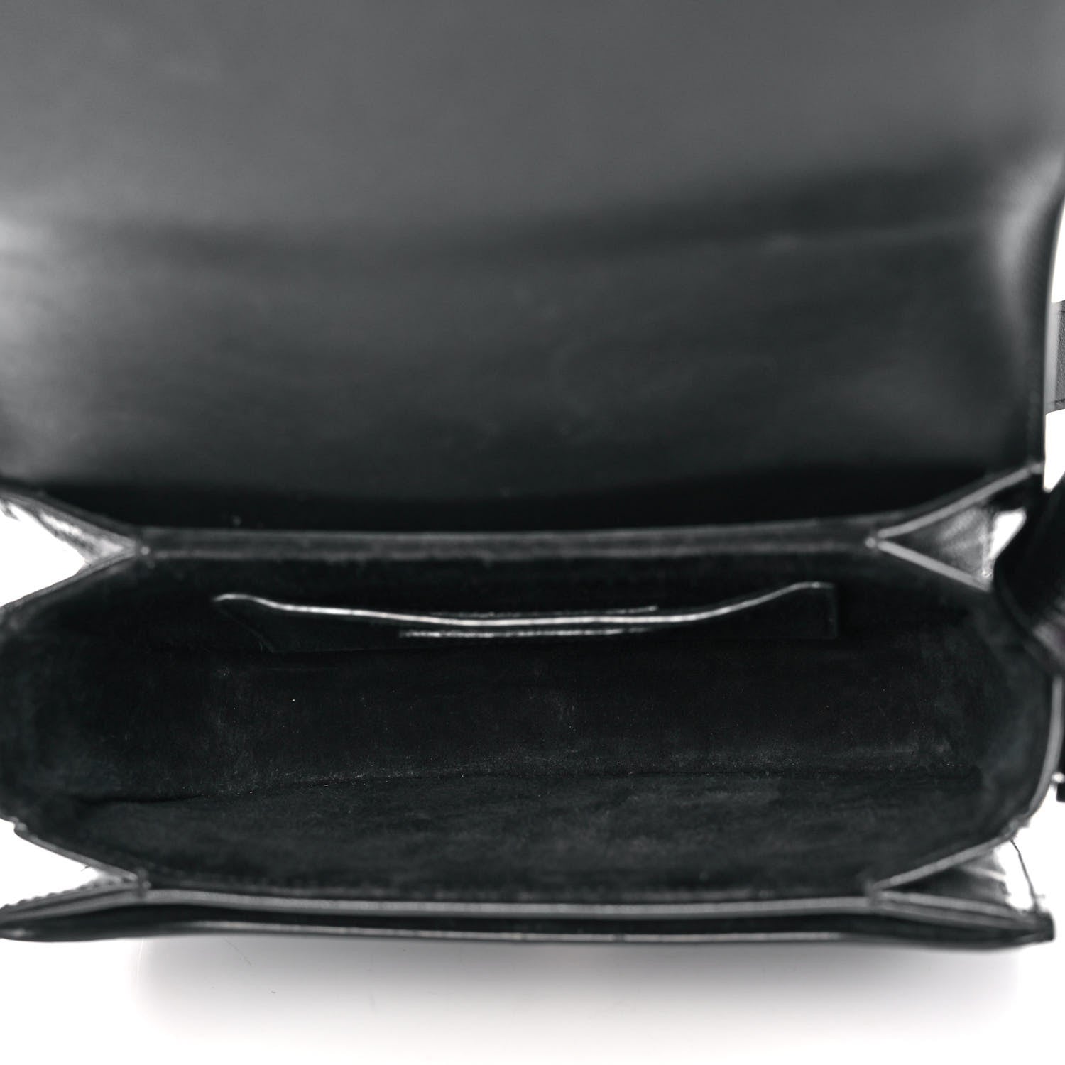 Saint Laurent Calfskin Lizard Embossed Le 61 Shoulder Bag Black 5 of 14
