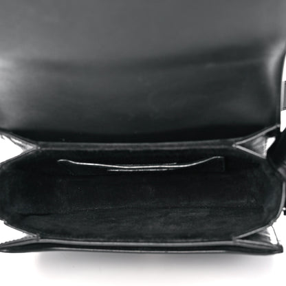 Saint Laurent Calfskin Lizard Embossed Le 61 Shoulder Bag Black 5 of 14