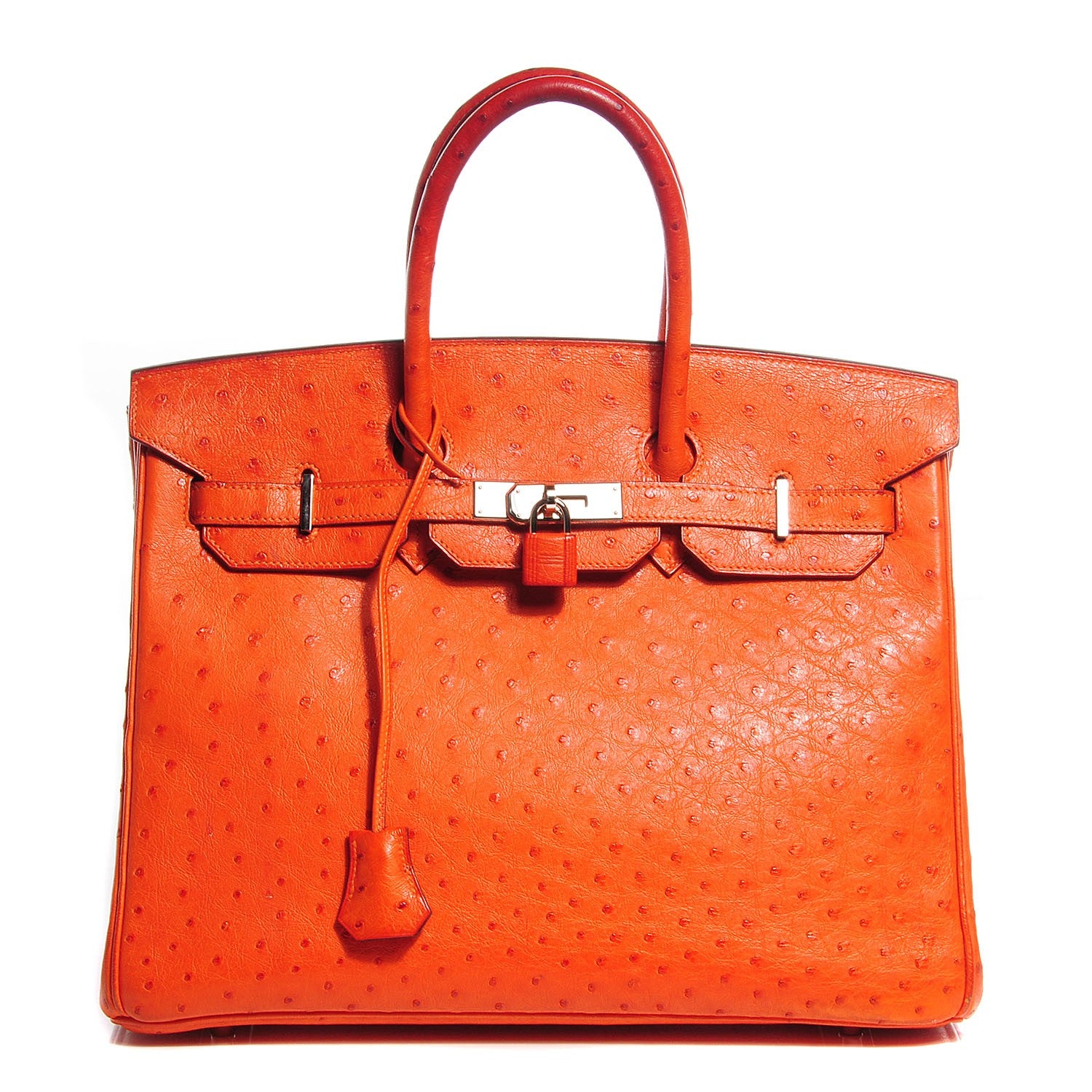 Hermes Ostrich Birkin 35 Orange 1 of 28