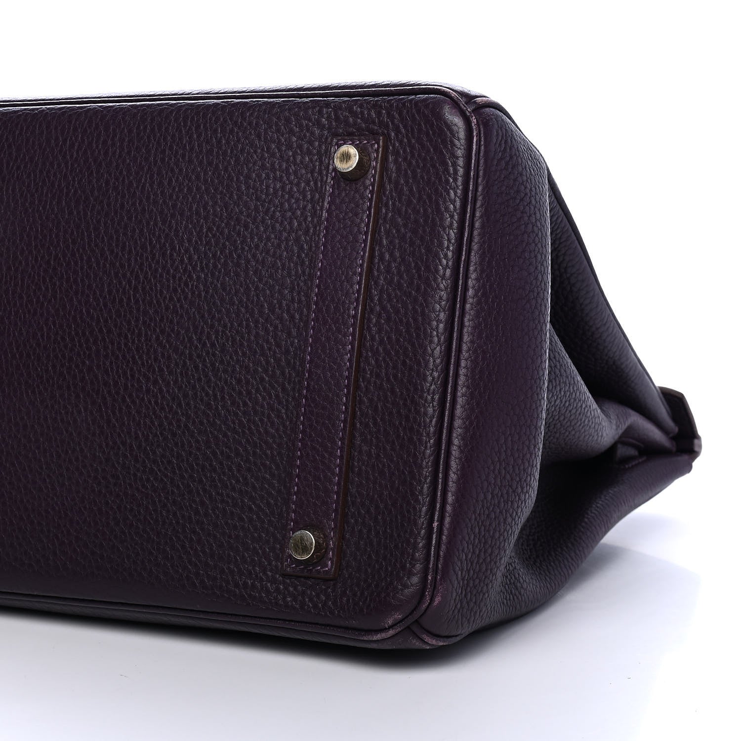 Hermes Taurillon Clemence Birkin 35 Raisin 8 of 12