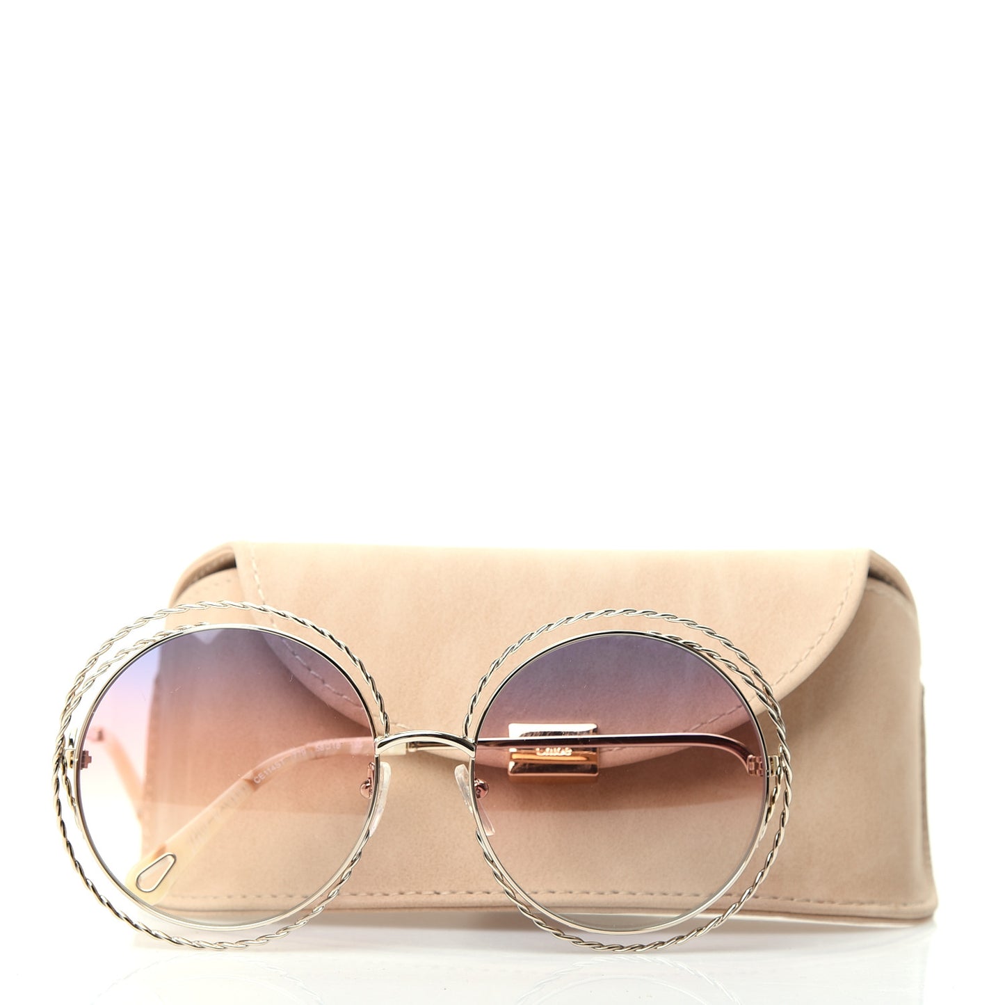 Metal Oversized Round Carlina Sunglasses CE114ST Rainbow