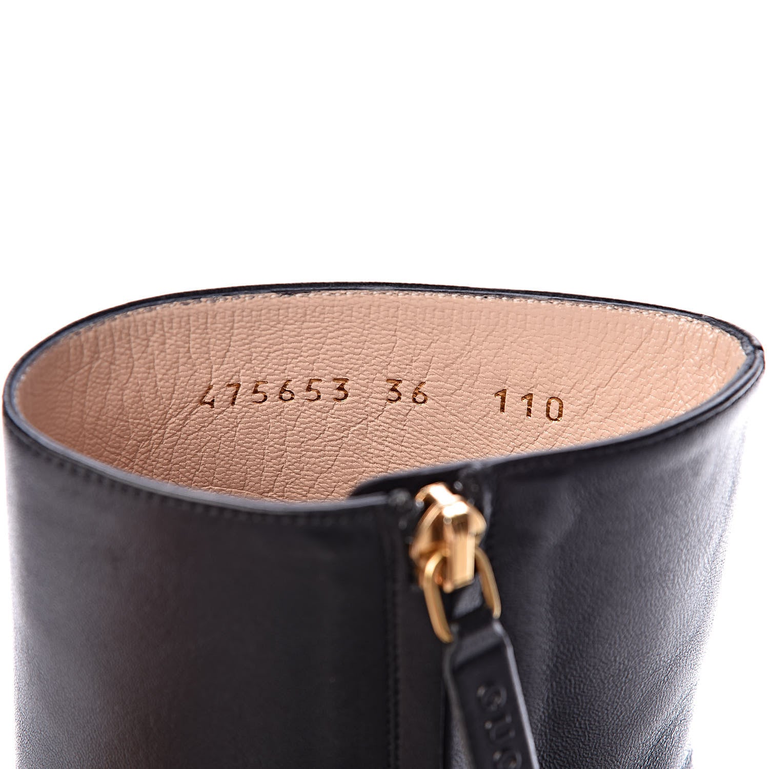 Gucci Nappa Sylvie Ankle Boots 36 Black 8 of 9