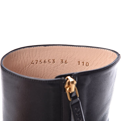 Gucci Nappa Sylvie Ankle Boots 36 Black 8 of 9