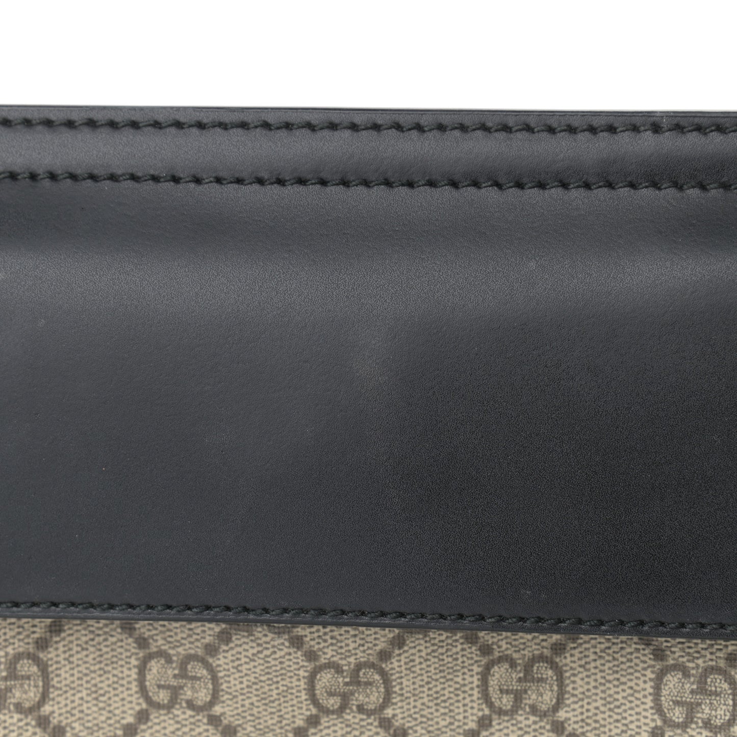 GG Supreme Monogram Web Belt Bag Black