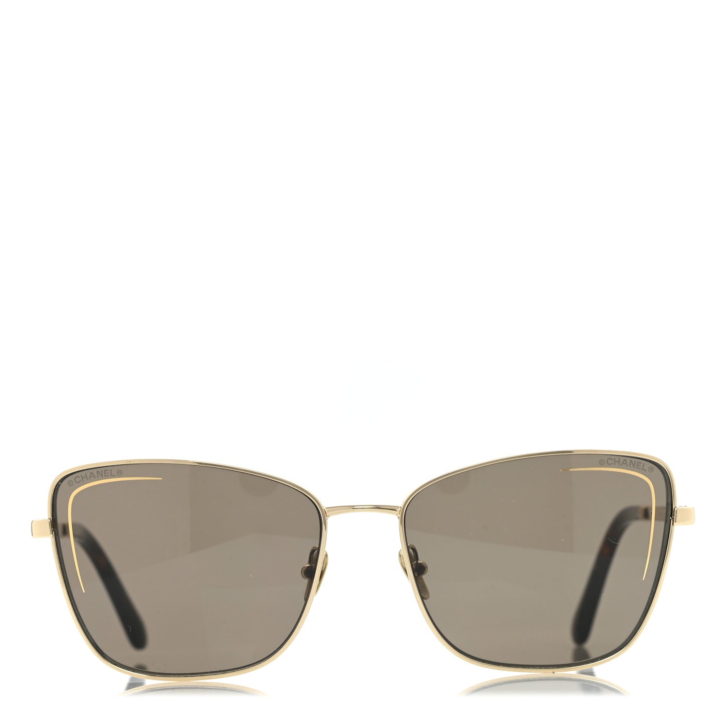 Metal Cat Eye Sunglasses 4267 Brown
