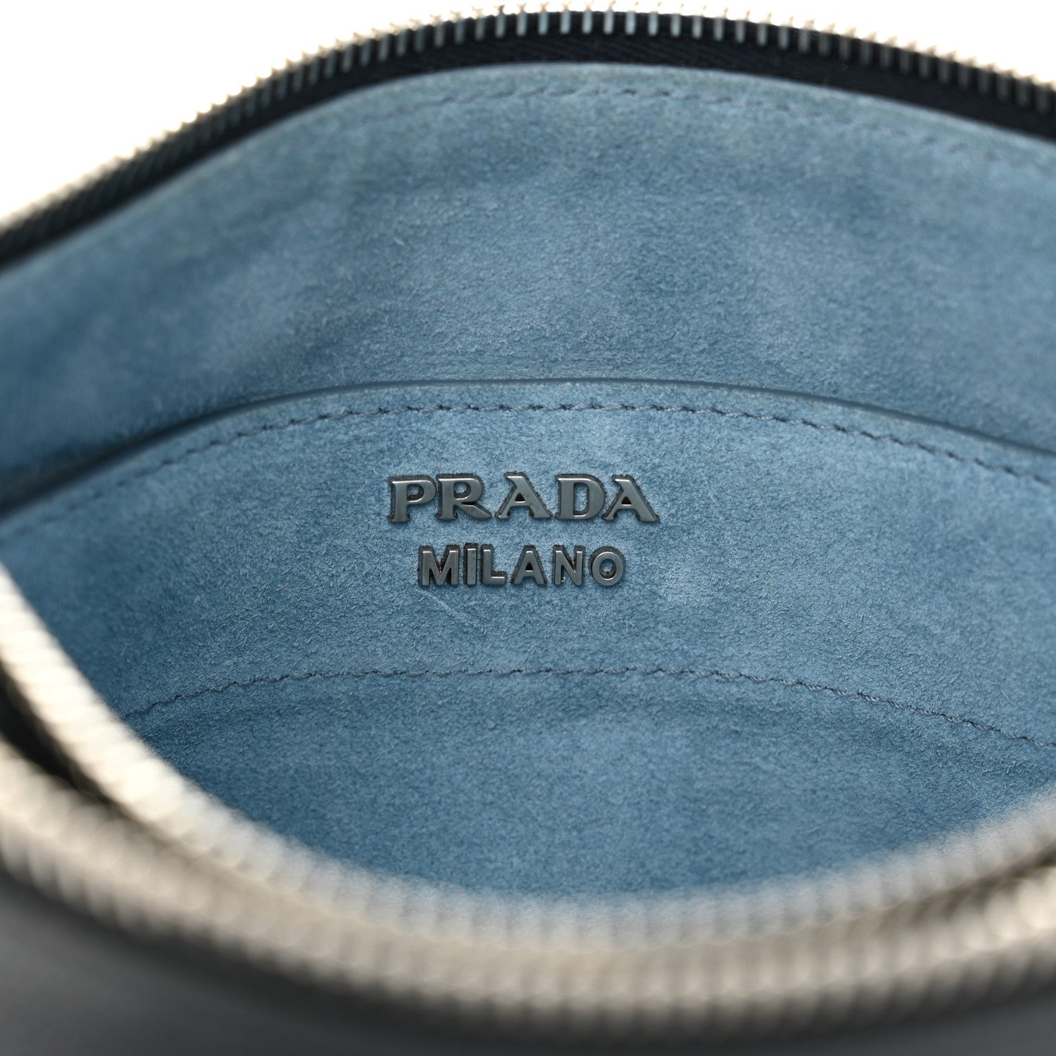 Prada Glace Calf Etiquette Crossbody Black Astrale 7 of 13