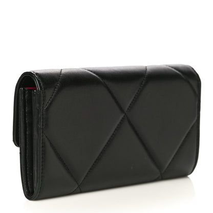 Chanel Lambskin Quilted Chanel 19 Flap Wallet Black 3 of 17