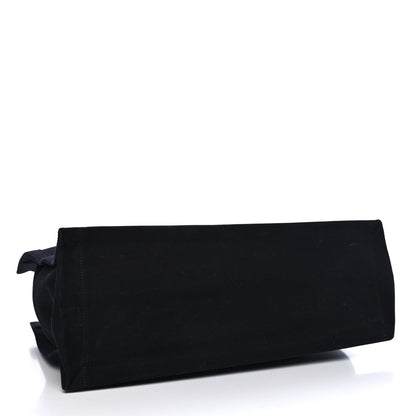 Saint Laurent Linen Calfskin Rive Gauche Tote Black 3 of 4