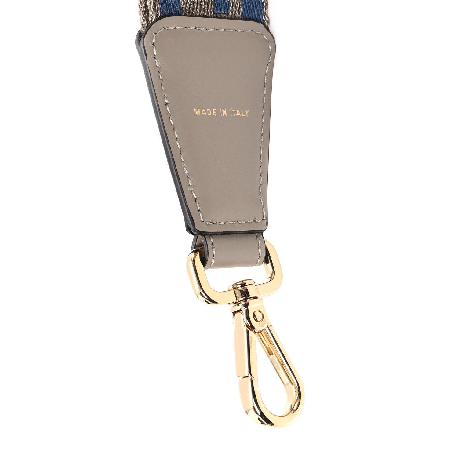 Fendi Jacquard Ribbon Vitello King FF Bi-Color Intreccio Adjustable Strap You Dove Poseidon 4 of 4