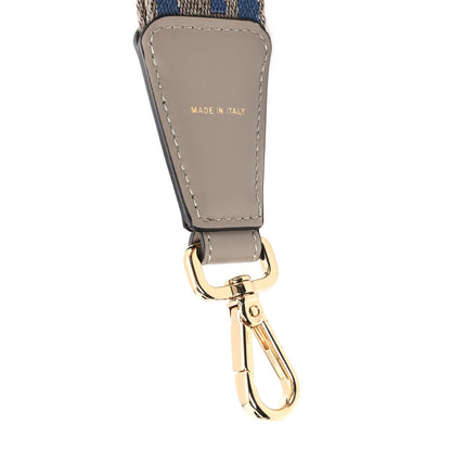 Fendi Jacquard Ribbon Vitello King FF Bi-Color Intreccio Adjustable Strap You Dove Poseidon 4 of 4