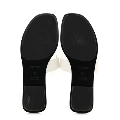 Hermes Calfskin Womens Galerie Sandals 38.5 White 5 of 9