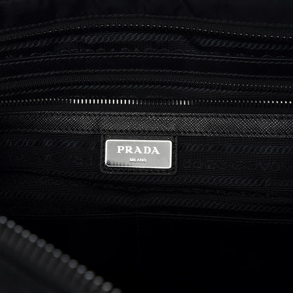 Prada Tessuto Nylon Saffiano Metal Triangle Logo Work Bag Black 8 of 12