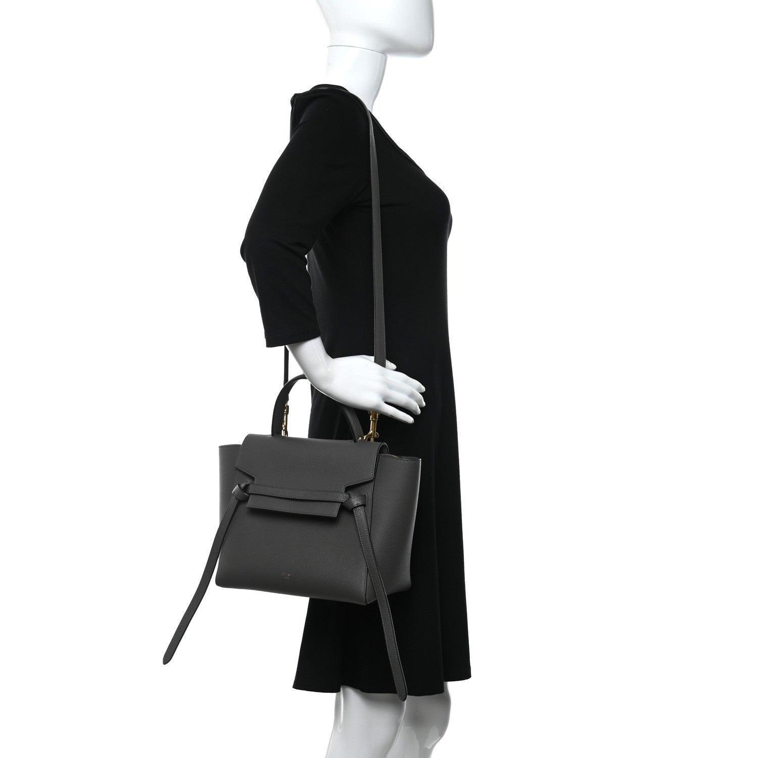 Celine Baby Grained Calfskin Micro Belt Bag Grey 2 of 13