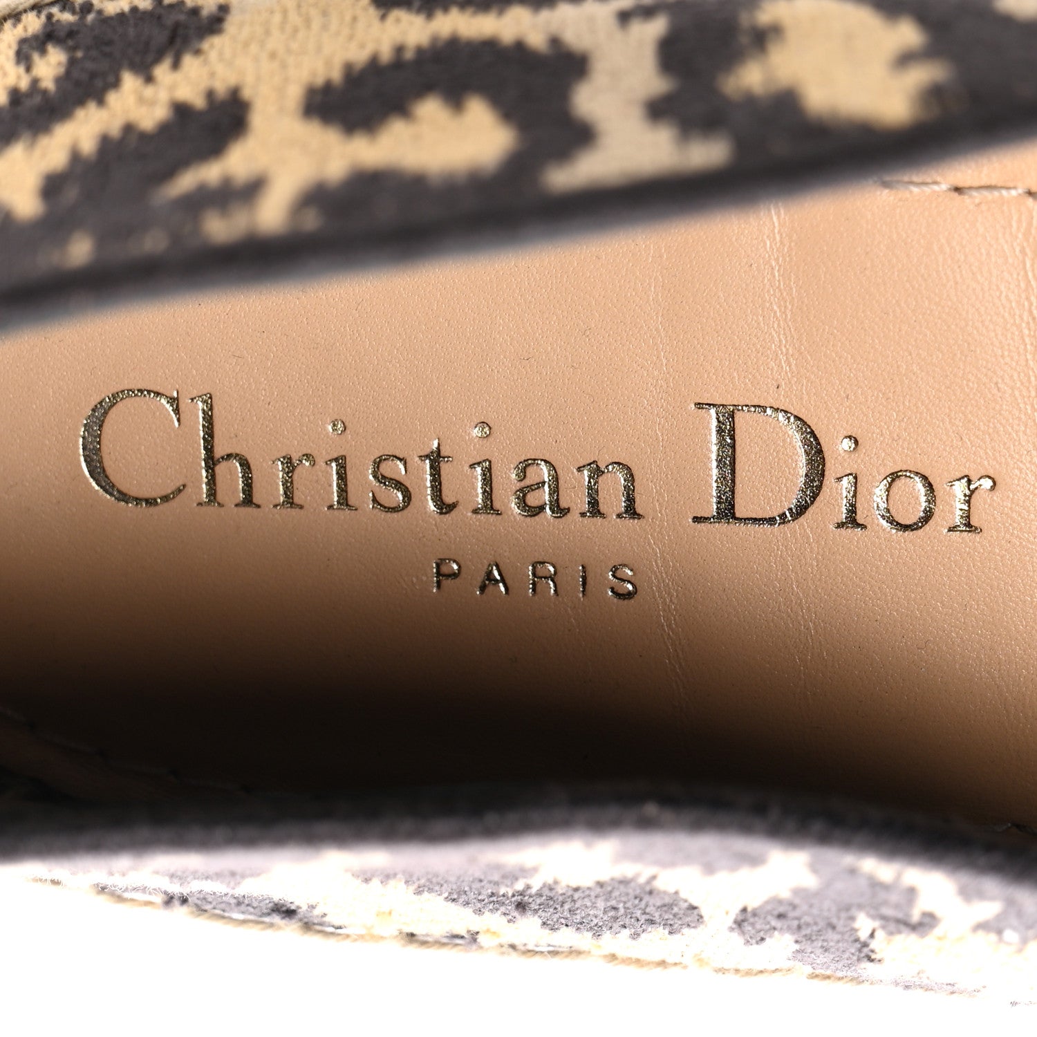 Christian Dior Cotton Embroidered Leopard Print Granville Espadrille 40.5 Natural 6 of 8
