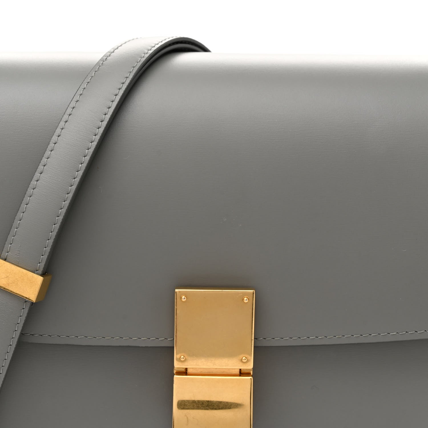 Celine Box Calfskin Medium Classic Box Flap Bag Zinc 8 of 14