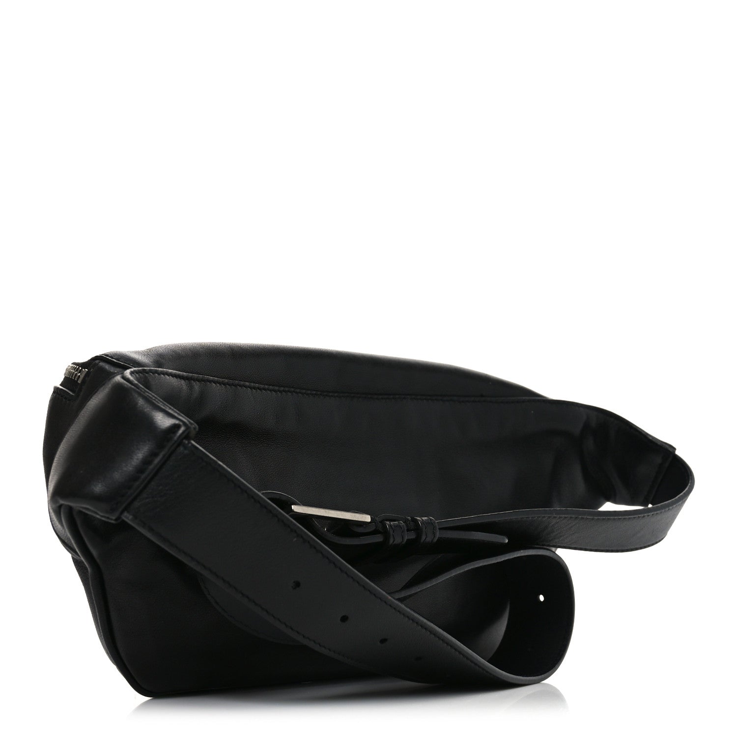 Saint Laurent Lambskin Monogram Belt Bag Black 2 of 9