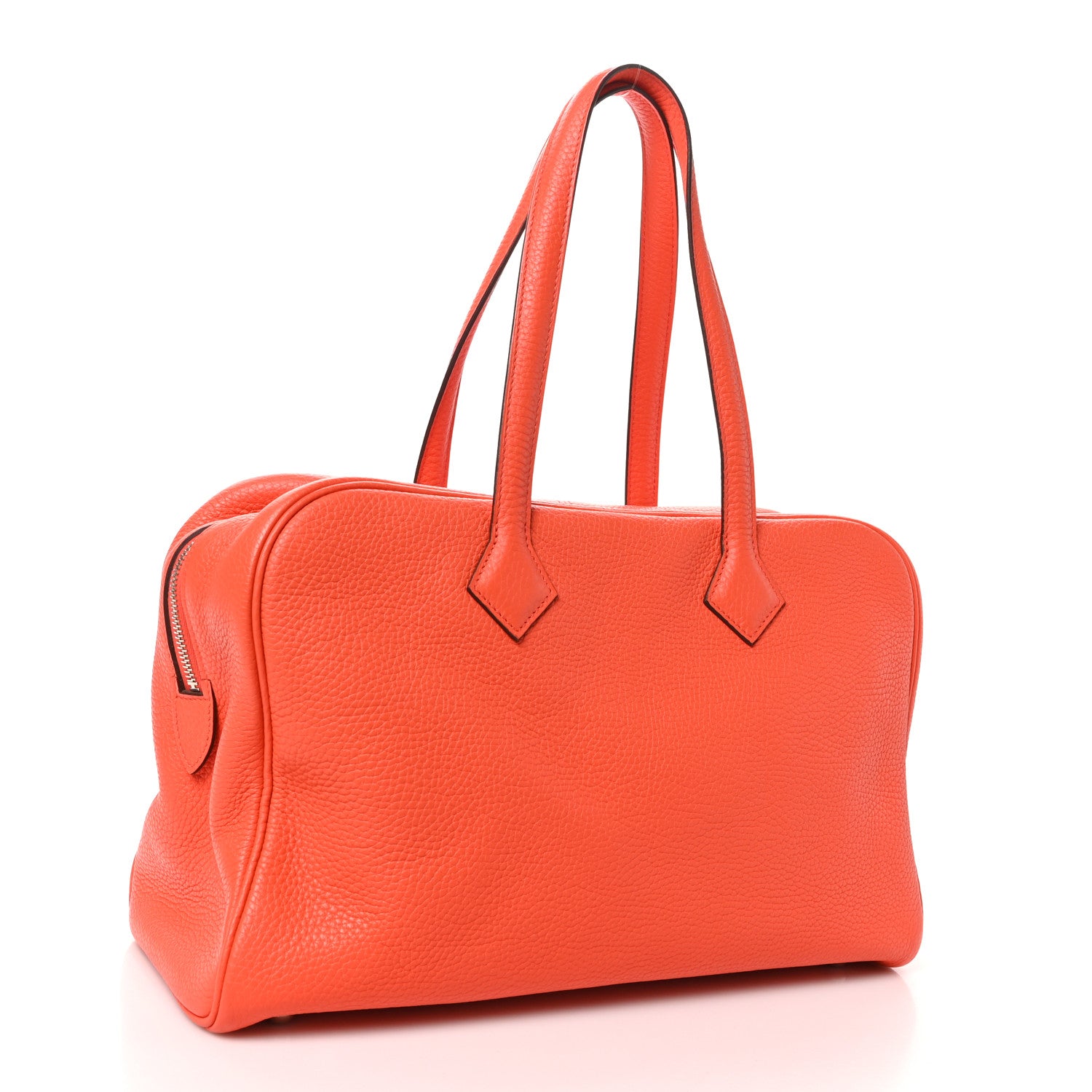 Hermes Taurillon Clemence Victoria II 35 Orange Poppy 3 of 10