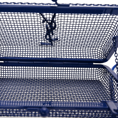 Saint Laurent Brass Lambskin Monogram Cassandre Cage Bag Blue Majorelle 5 of 10