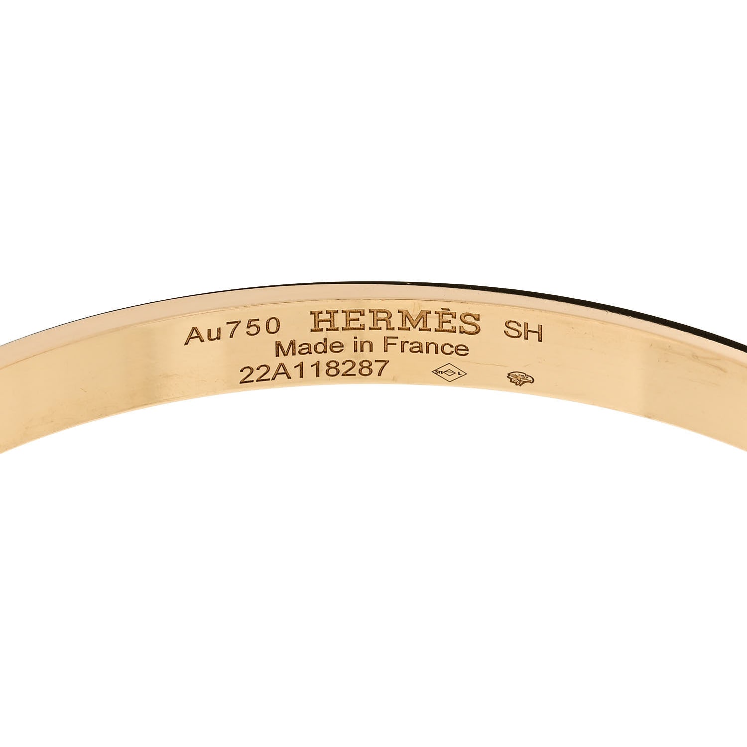 Hermes 18K Yellow Gold Diamond PM Kelly Bracelet SH 3 of 4