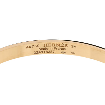 Hermes 18K Yellow Gold Diamond PM Kelly Bracelet SH 3 of 4