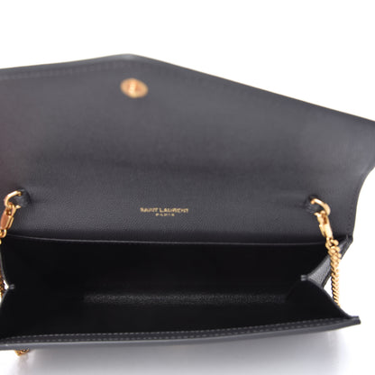 Saint Laurent Grain De Poudre Uptown Chain Wallet Storm 5 of 9