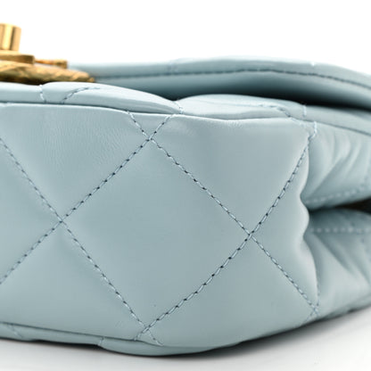 Chanel Lambskin Quilted Mini Flap Light Blue 10 of 11