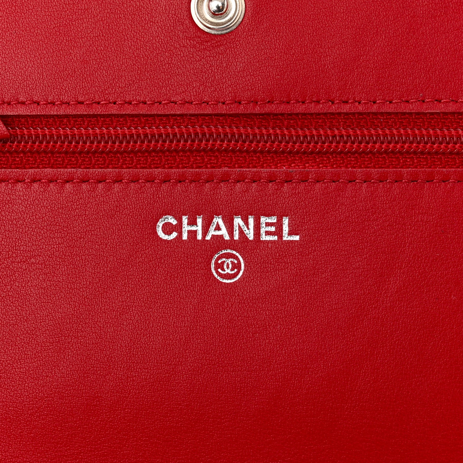 Chanel Caviar Sevruga Wallet on Chain WOC Red 6 of 12