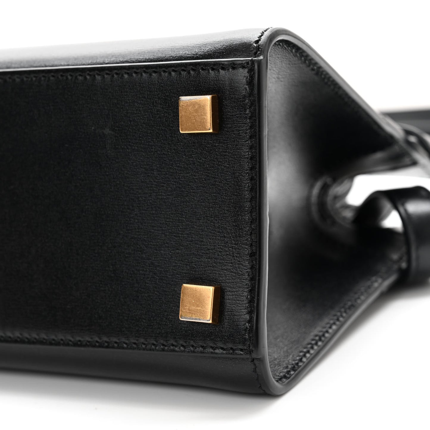 Smooth Calfskin Manhattan Nano Shopper Tote Black