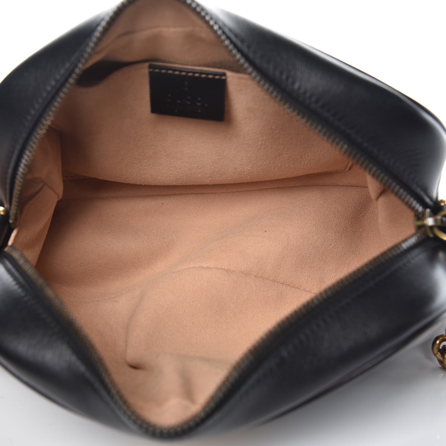 Calfskin Matelasse Small GG Marmont Chain Shoulder Bag Black