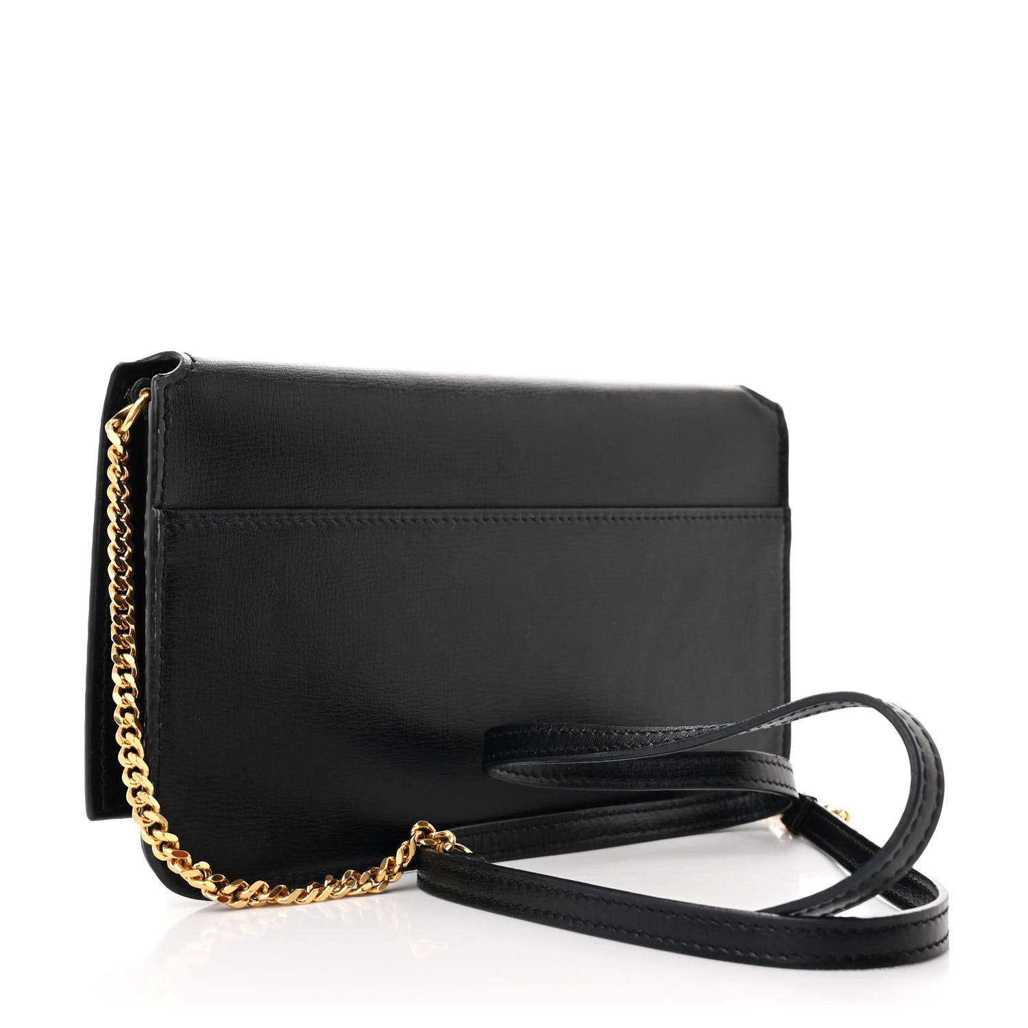 Saint Laurent Grained Calfskin Monogram Phone Holder Crossbody Black 3 of 12
