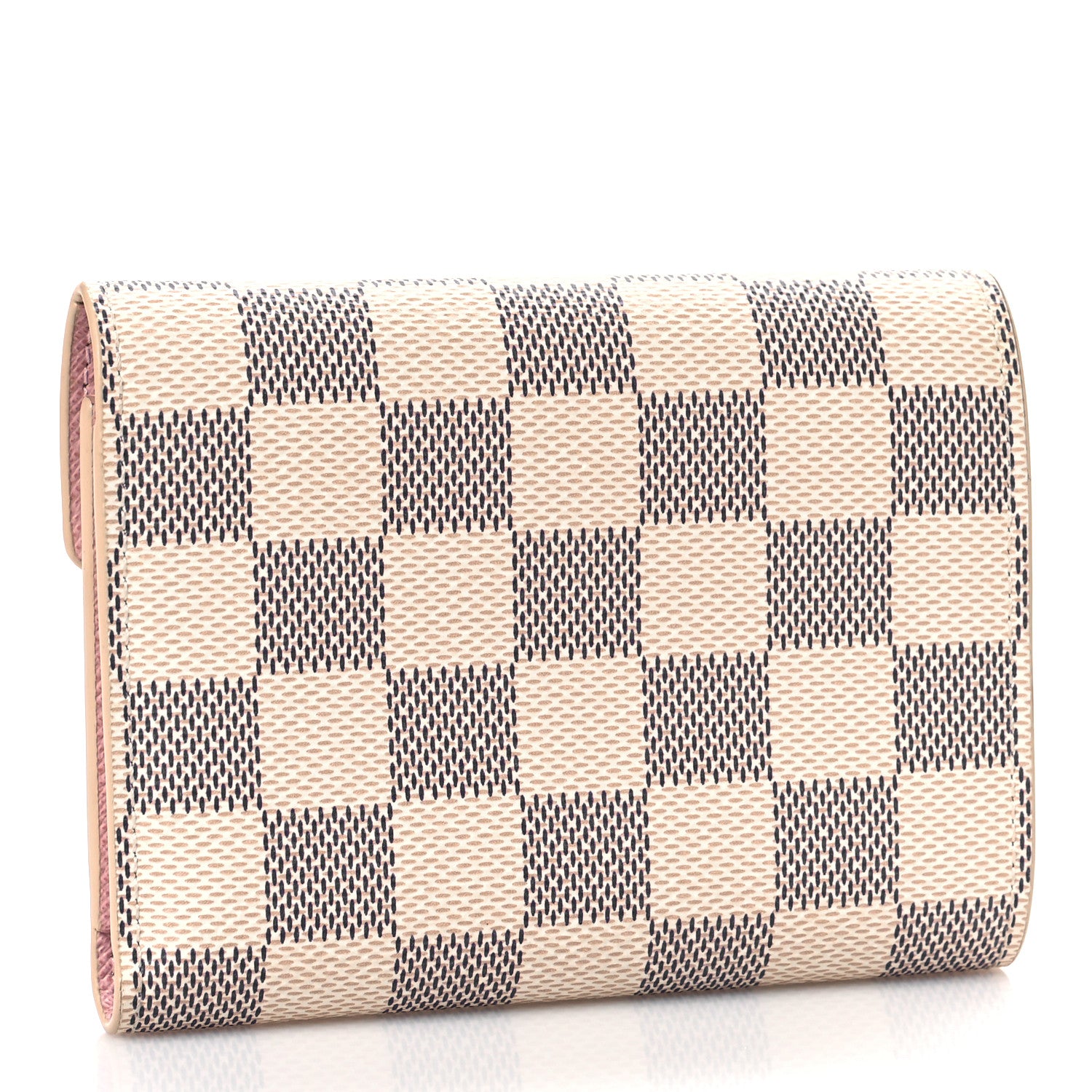 Louis Vuitton Damier Azur Victorine Wallet Rose Ballerine 3 of 9