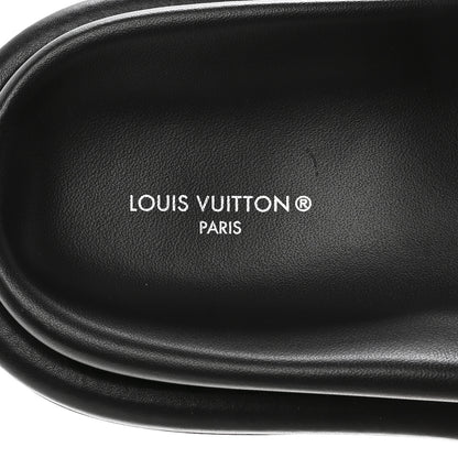 Louis Vuitton Lambskin Embossed Monogram Pool Pillow Flat Comfort Mule 40 Black 8 of 9