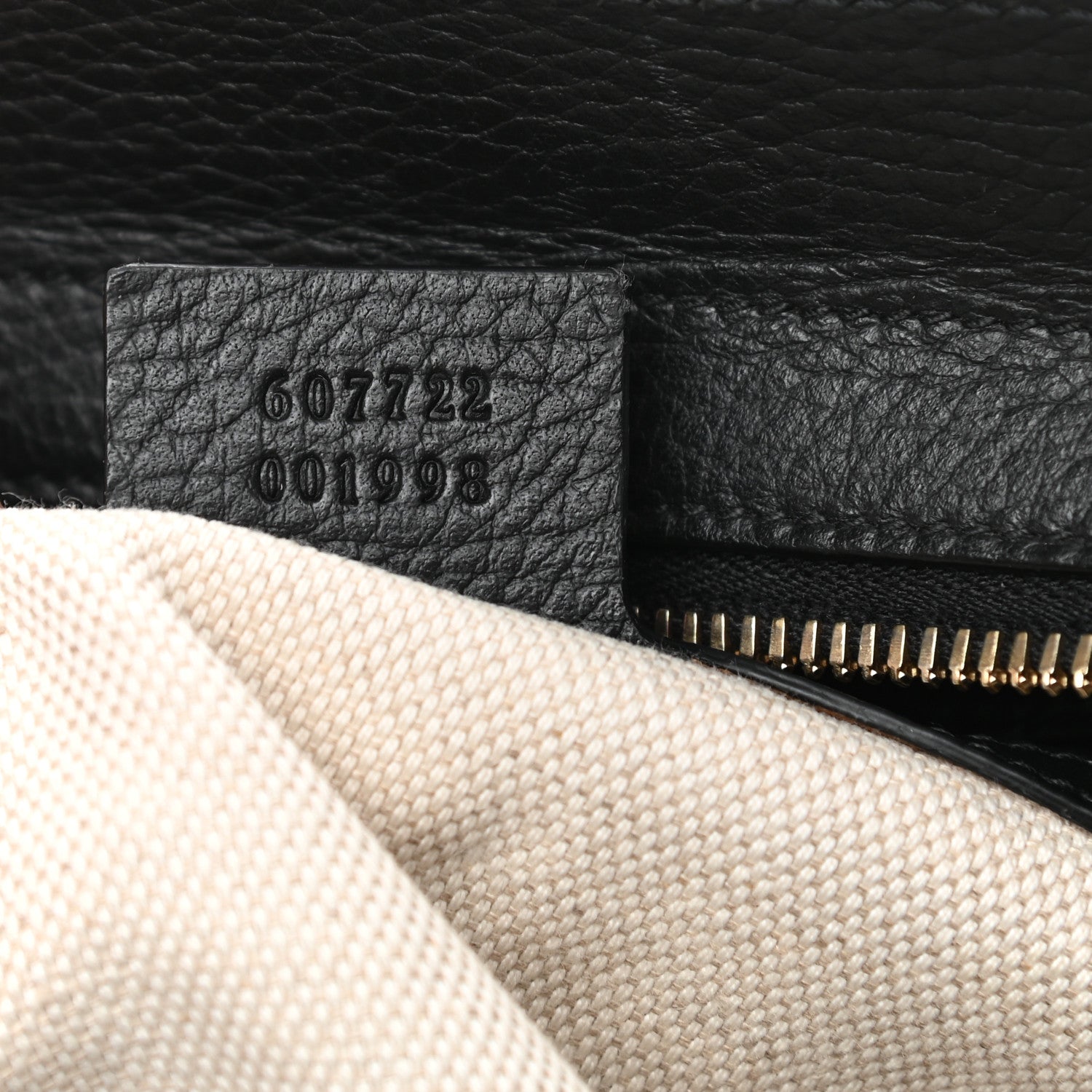 Gucci Dollar Calfskin Medium Soho Top Handle Satchel Black 7 of 13