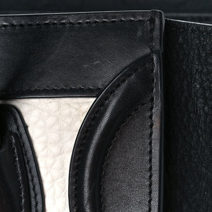 Celine Bullhide Calfskin Nubuck Bi-Color Nano Luggage Black White 11 of 11
