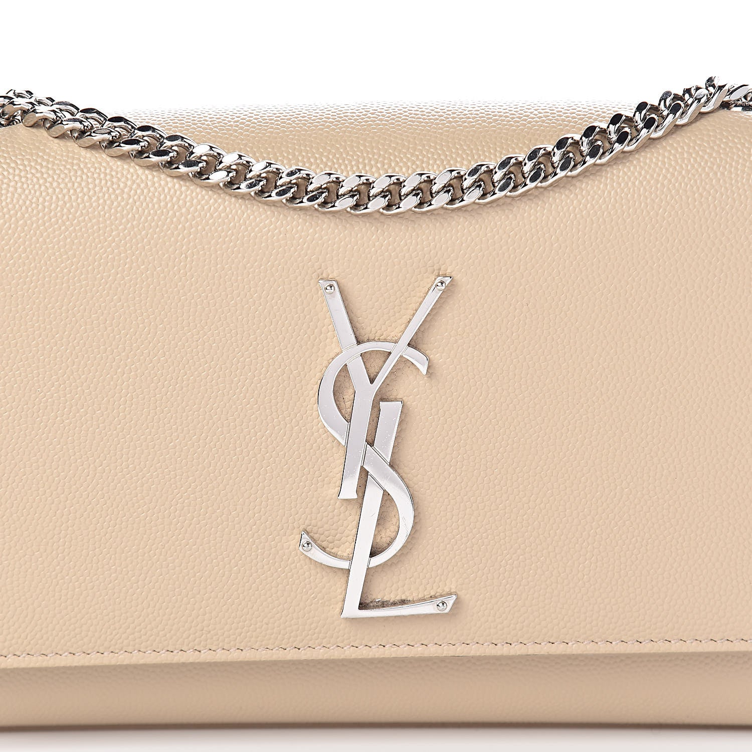 Saint Laurent Grain De Poudre Small Monogram Kate Satchel Nude Powder 9 of 14