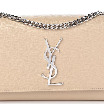 Saint Laurent Grain De Poudre Small Monogram Kate Satchel Nude Powder 9 of 14