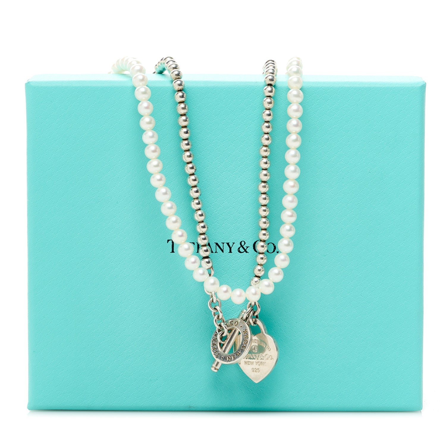 Tiffany Sterling Silver Diamond Cultured Pearl Return to Tiffany Wrap Necklace 5 of 5
