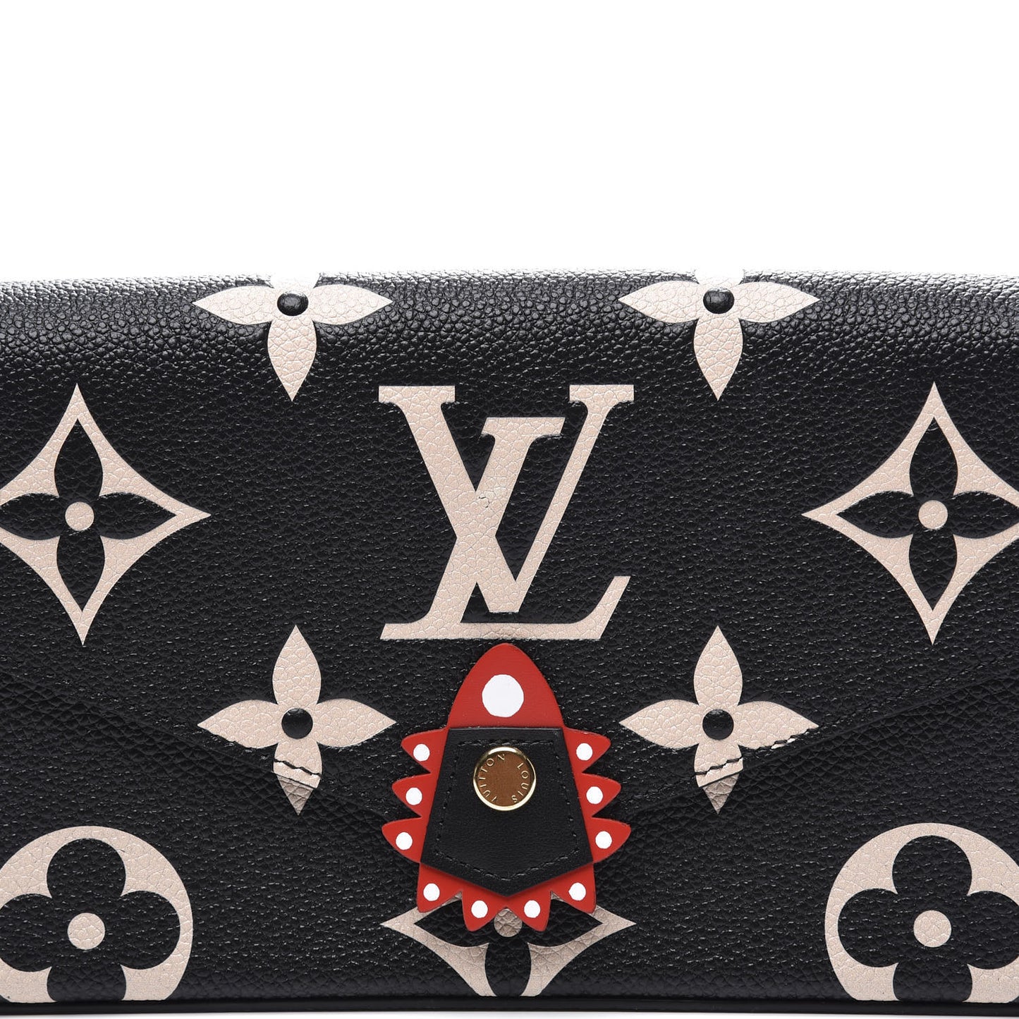Empreinte Monogram Giant Crafty Pochette Felicie Black Creme